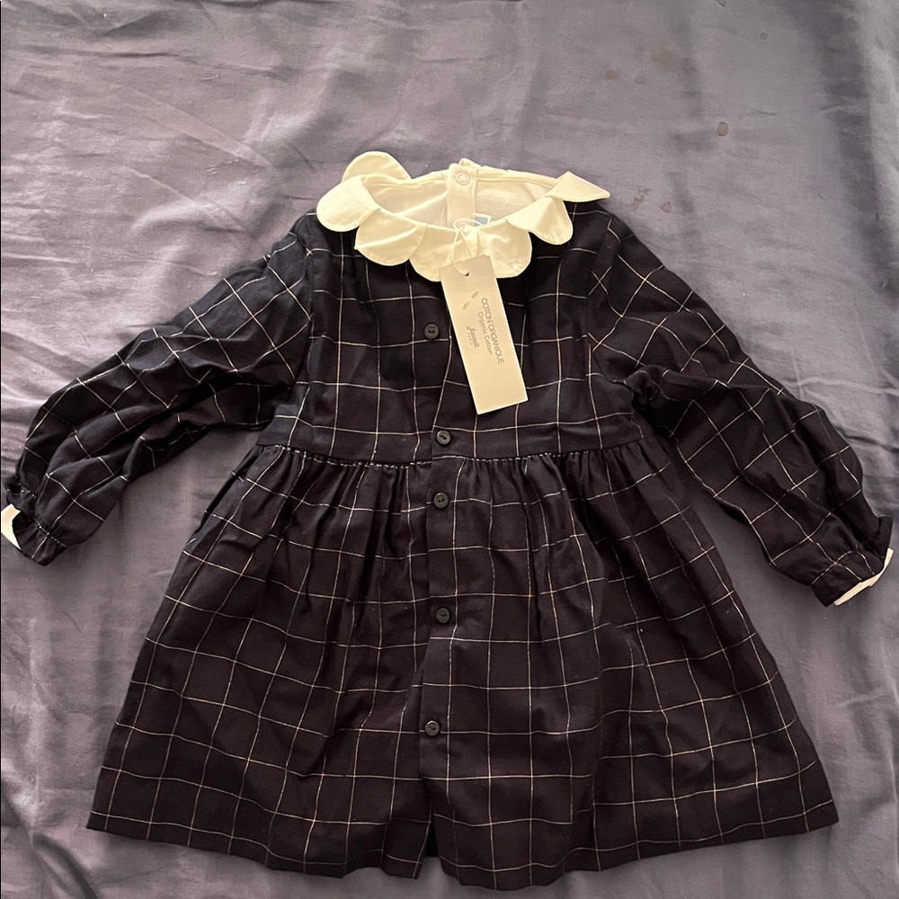 Jacadi Dress with Scalloped Collar